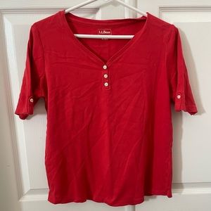 L.L Beans Women’s Red Blouse Size M
